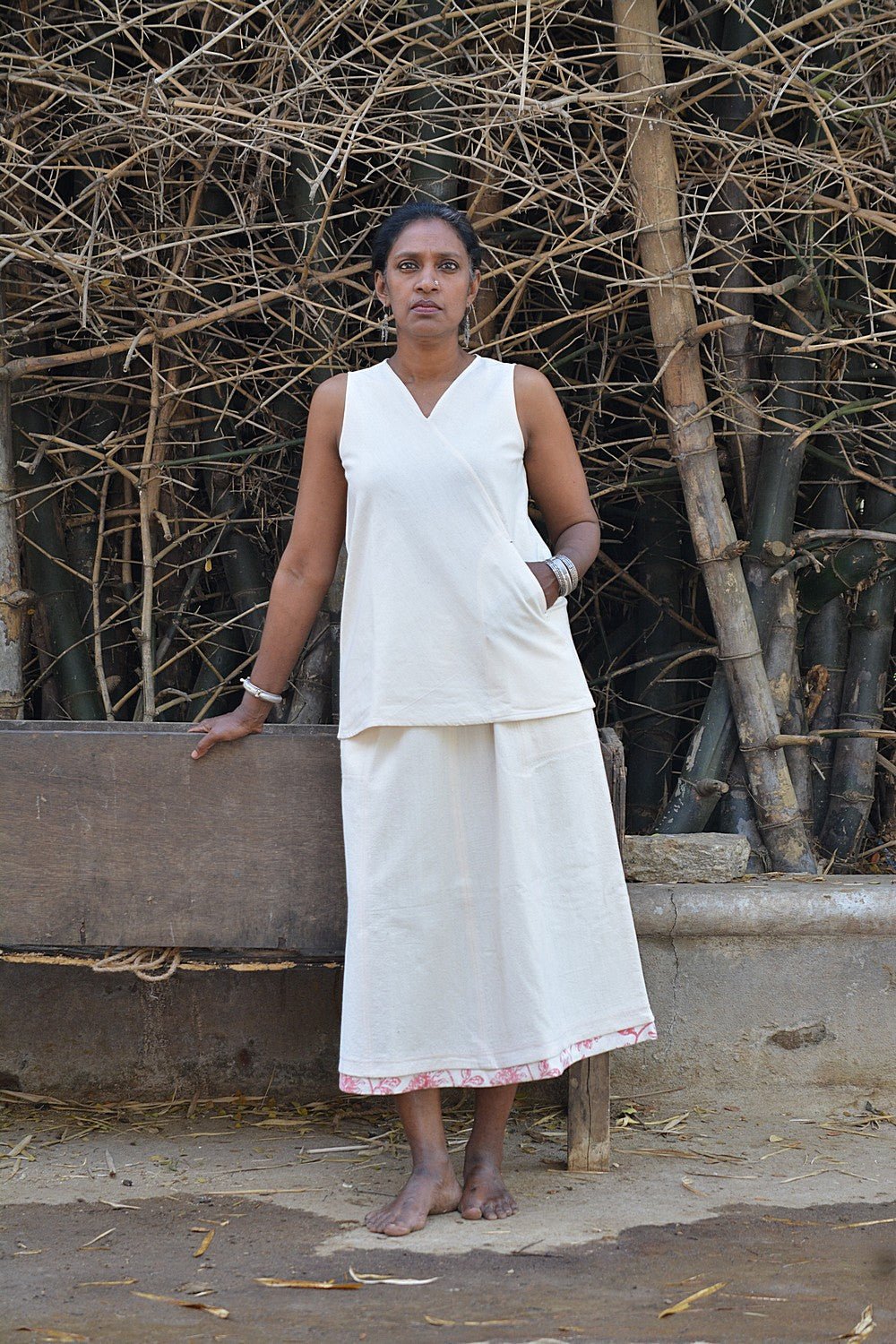 Khadi Sleeveless Top - metaphorracha