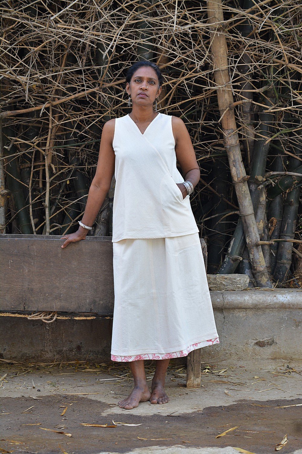 Khadi Sleeveless Top - metaphorracha