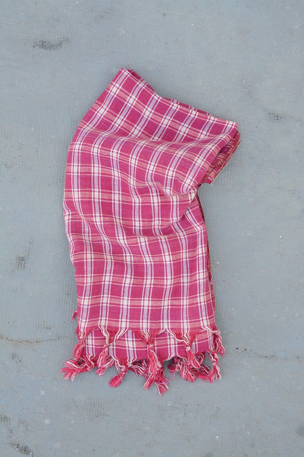 Khadi Stole - Barret Brick Checks - metaphorracha