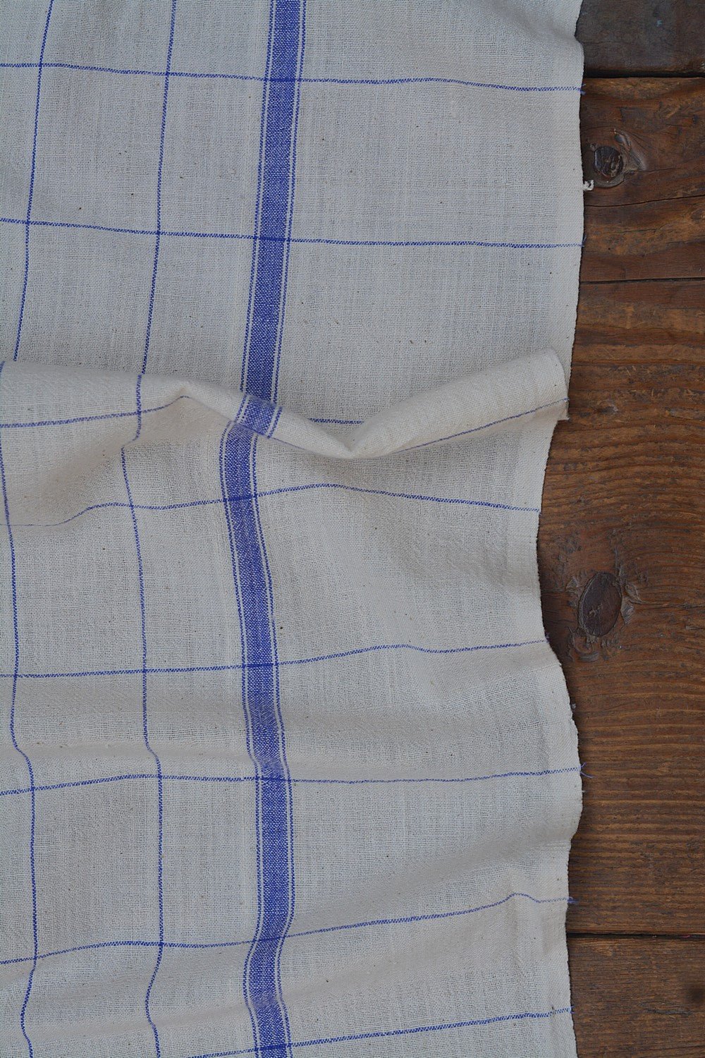 Khadi Towel - Blue Windowpane - metaphorracha