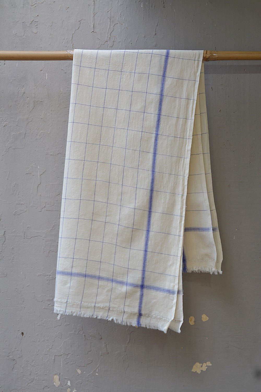 Khadi Towel - Blue Windowpane - metaphorracha