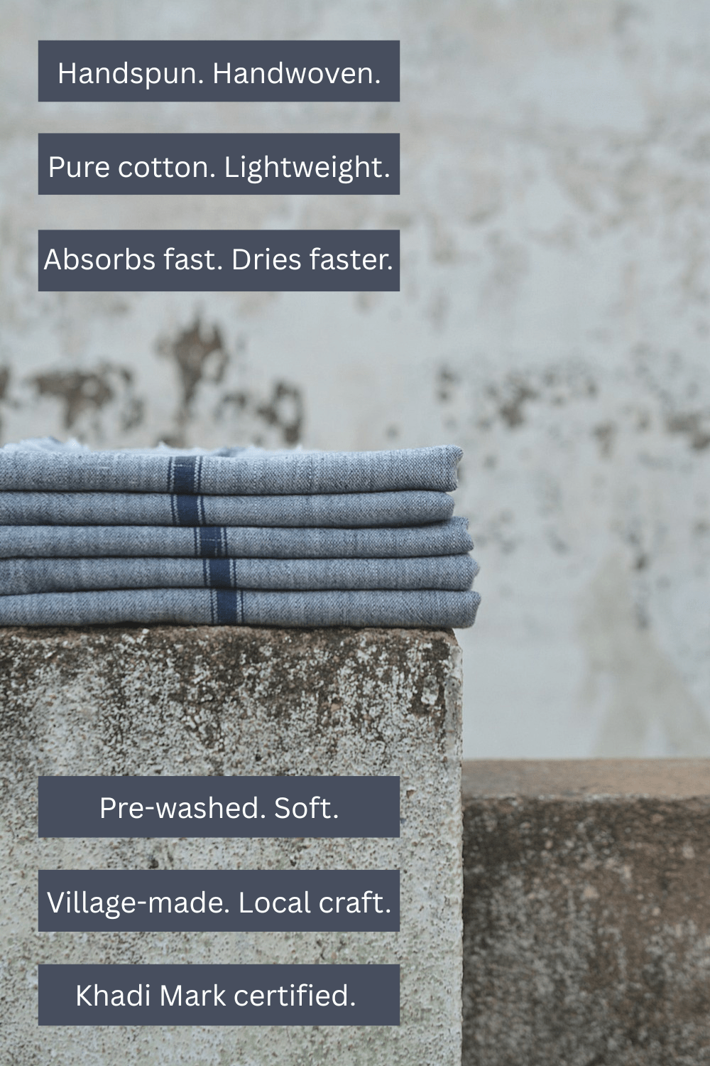 Khadi Towel - Gibraltar Cliffs - metaphorracha