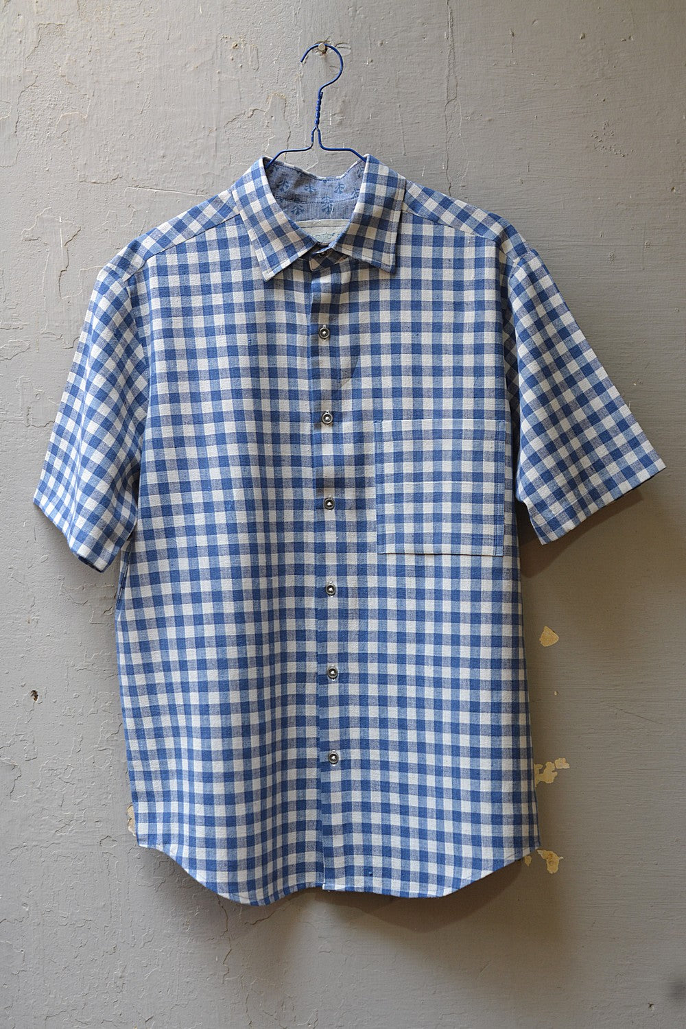 Men's Half-Sleeves Checks Pure Cotton Khadi Shirt | Metaphor Racha