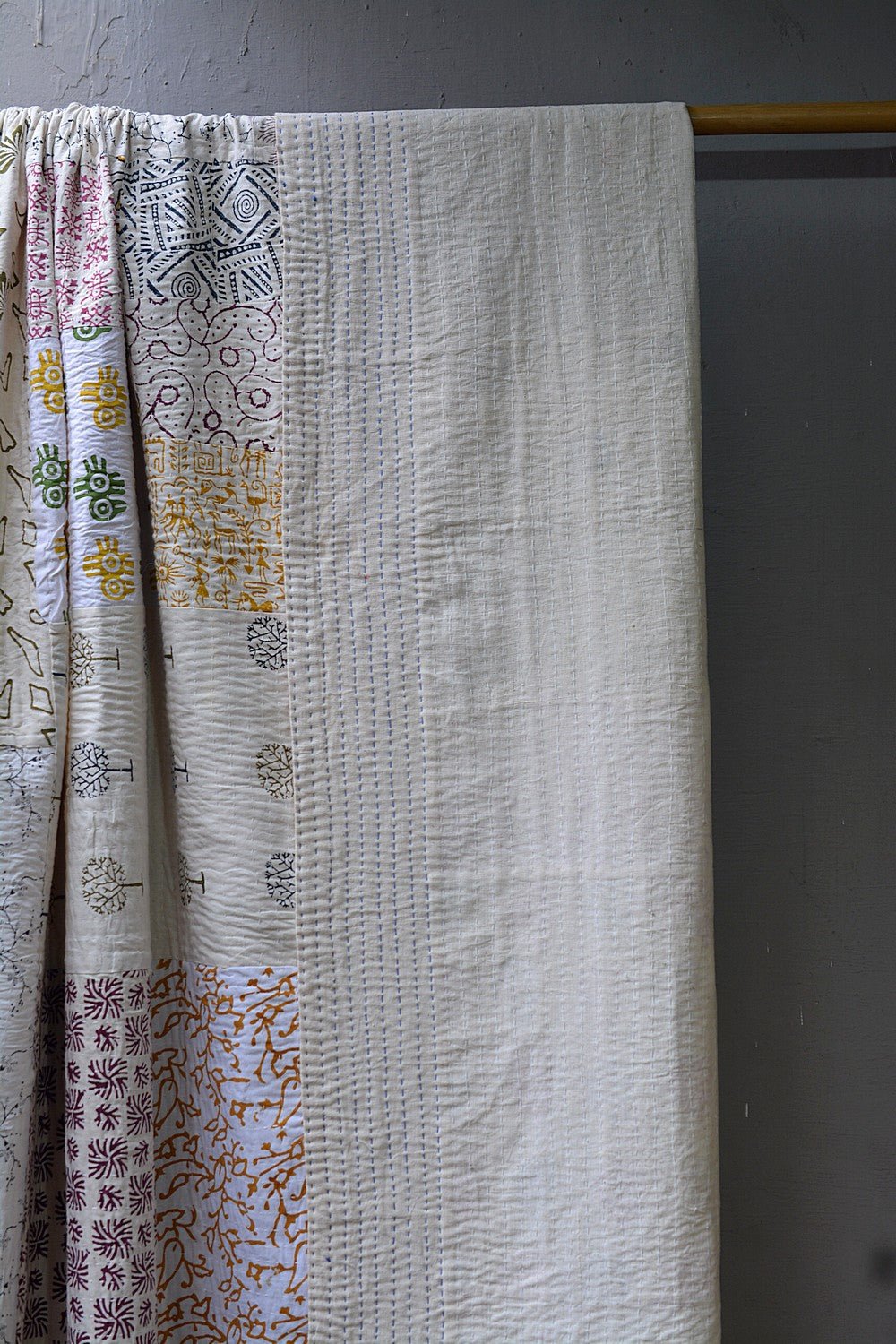 Lalguli - Block Printed Quilt (88"x 104") - metaphorracha