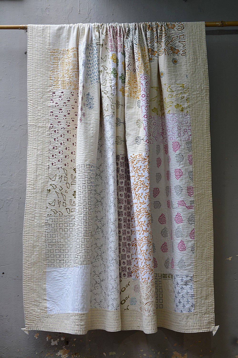 Lalguli - Block Printed Quilt (88"x 104") - metaphorracha
