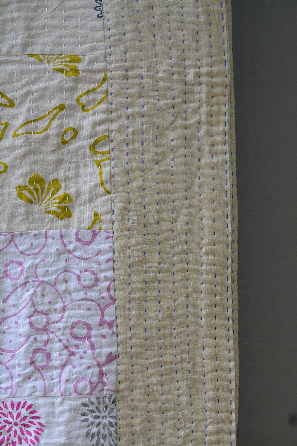 Lalguli - Block Printed Quilt (88"x 104") - metaphorracha