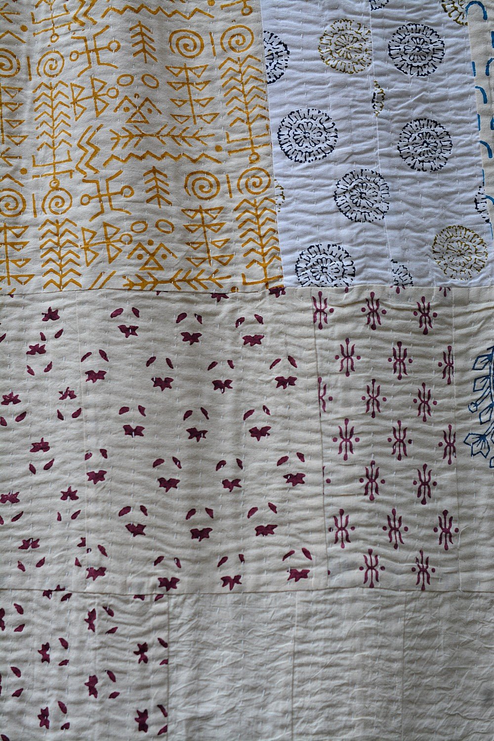 Lalguli - Block Printed Quilt (88"x 104") - metaphorracha