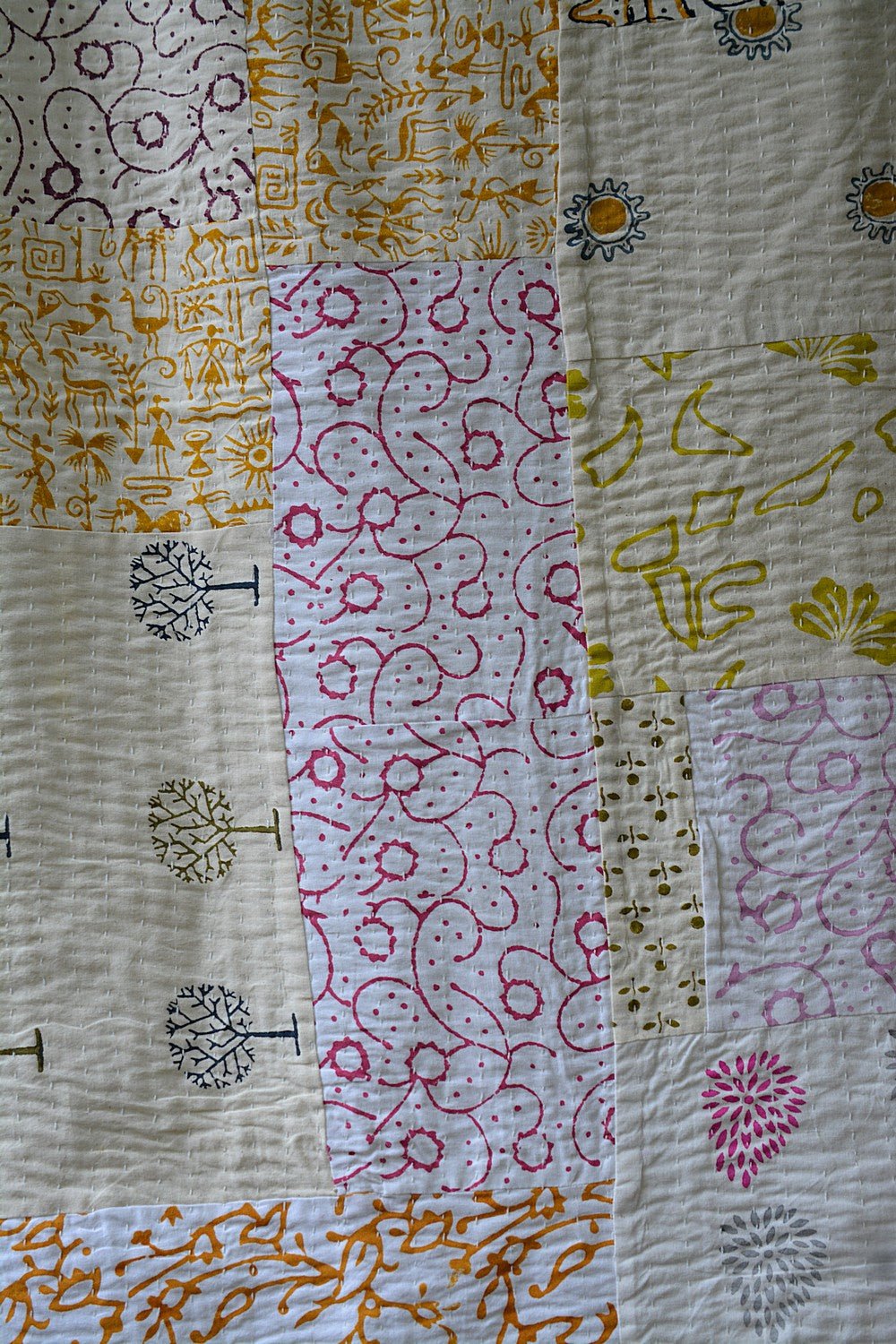 Lalguli - Block Printed Quilt (88"x 104") - metaphorracha