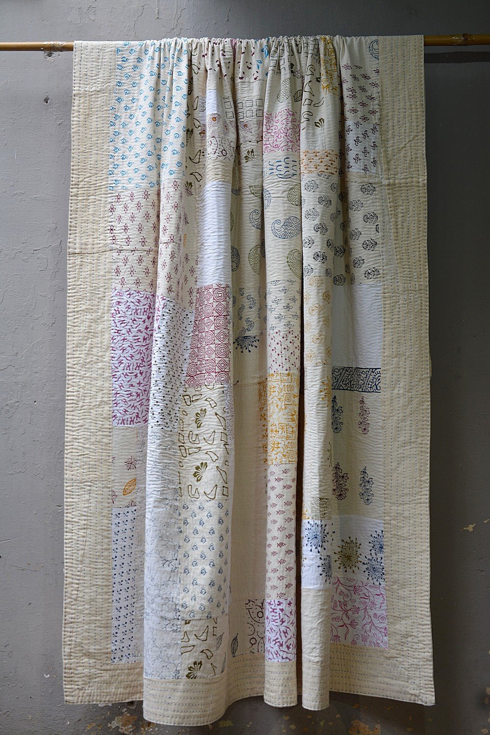 Magod - Block Printed Quilt (90"x 108") - metaphorracha