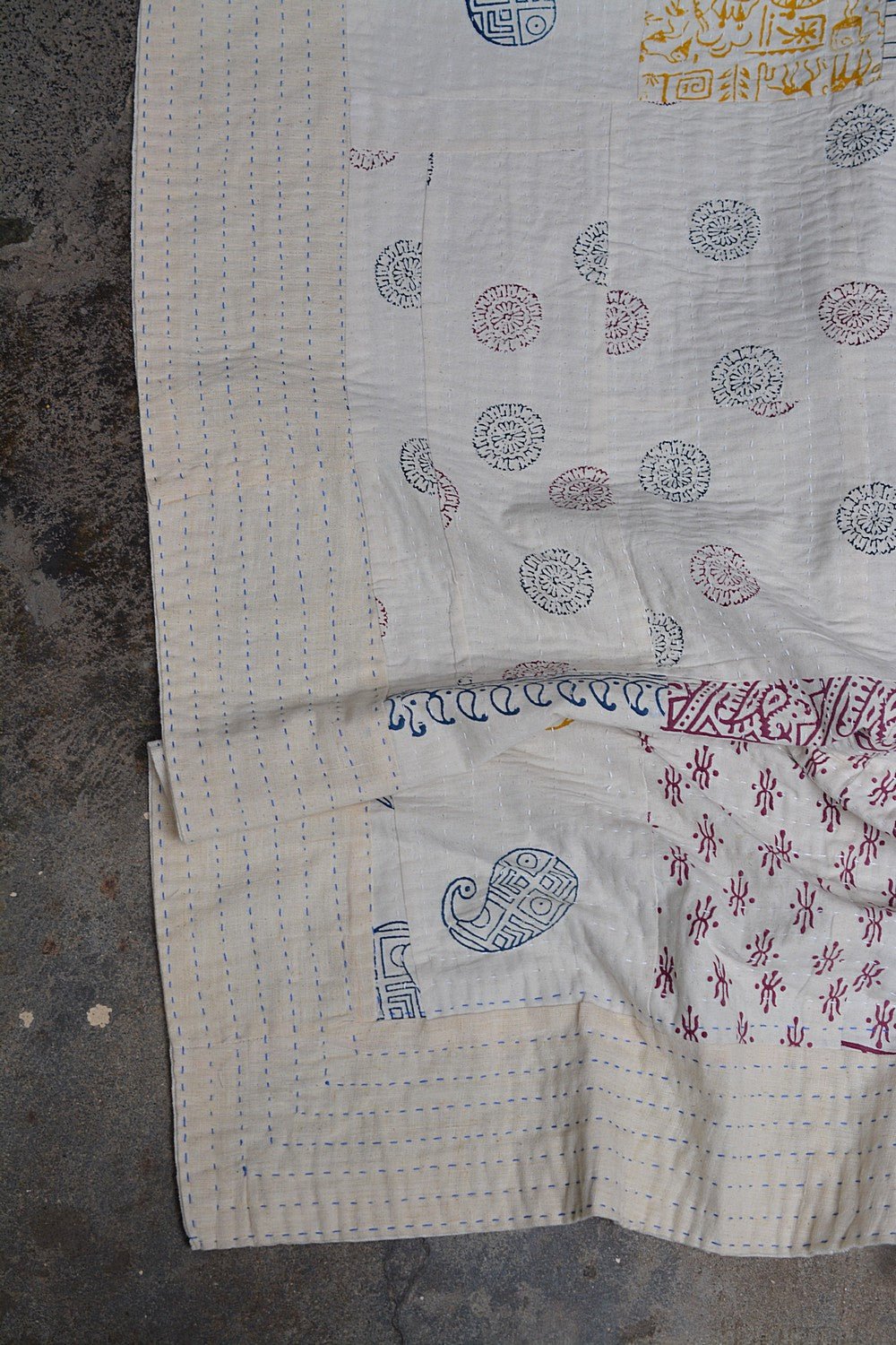 Magod - Block Printed Quilt (90"x 108") - metaphorracha