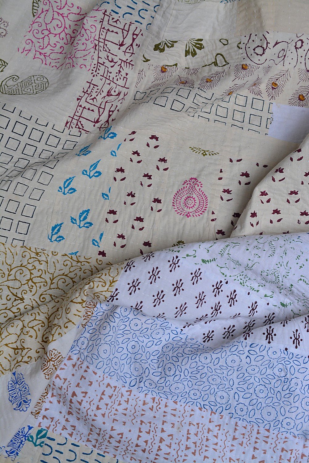 Magod - Block Printed Quilt (90"x 108") - metaphorracha