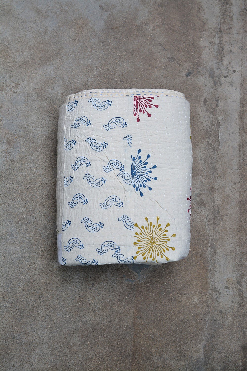 Magod - Block Printed Quilt (90"x 108") - metaphorracha