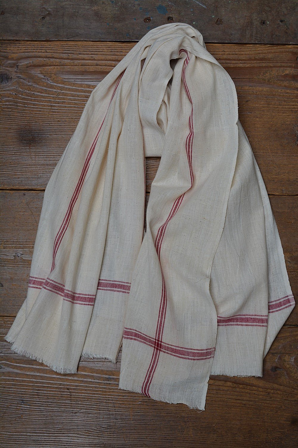 Maroon Border - Handwoven Cotton Bath Towels - metaphorracha