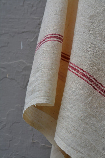 Maroon Border - Handwoven Cotton Bath Towels - metaphorracha