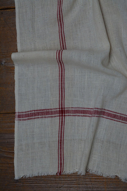 Maroon Border - Handwoven Cotton Bath Towels - metaphorracha