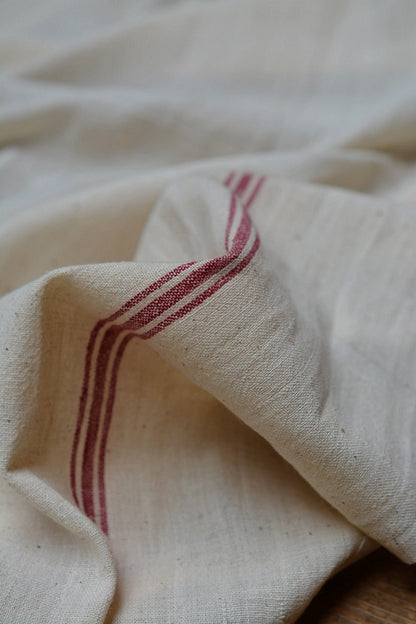 Maroon Border - Handwoven Cotton Bath Towels - metaphorracha