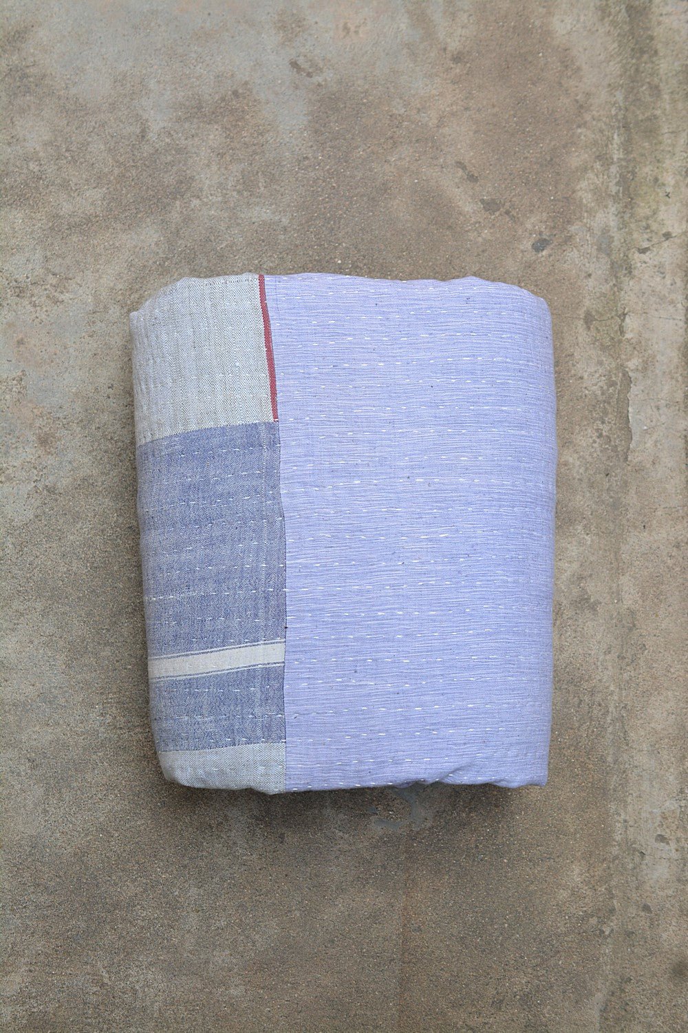 Quilted Khadi Bedspread - Drift (90” x 110”) - metaphorracha