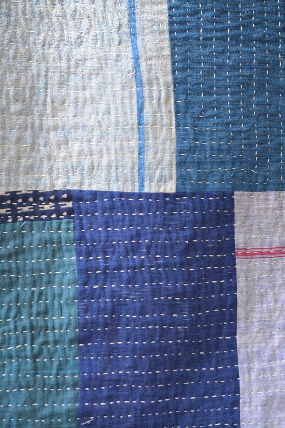 Quilted Khadi Bedspread - Embrace (61” x 88”) - metaphorracha