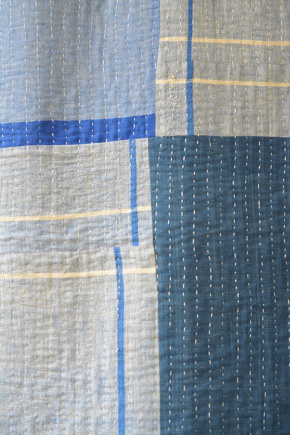 Quilted Khadi Bedspread - Embrace (61” x 88”) - metaphorracha