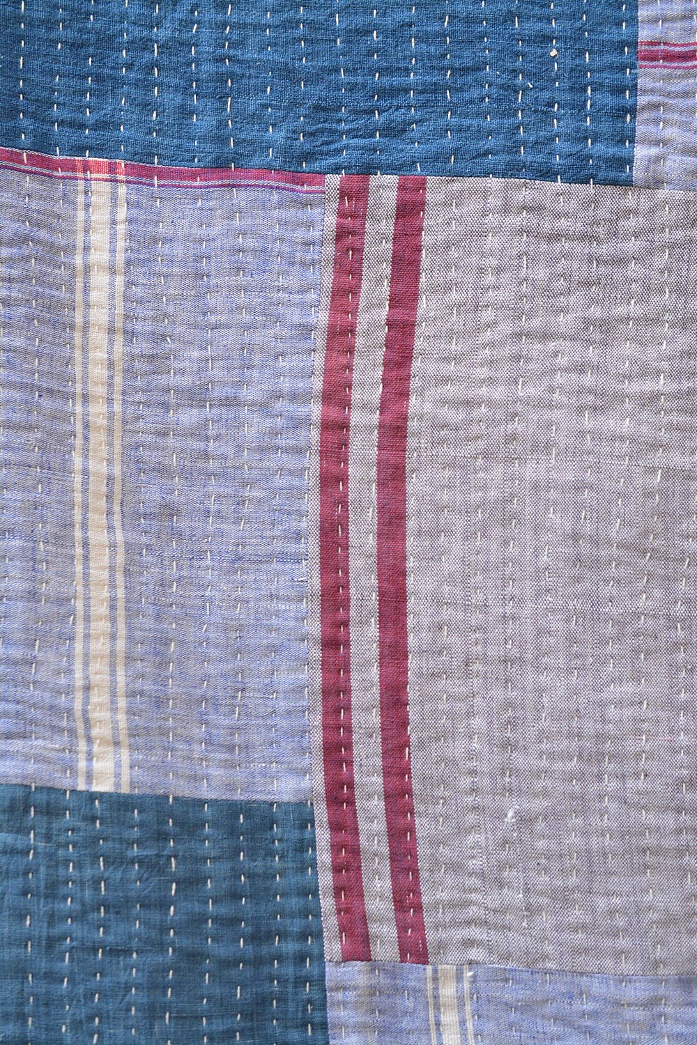 Quilted Khadi Bedspread - Embrace (61” x 88”) - metaphorracha