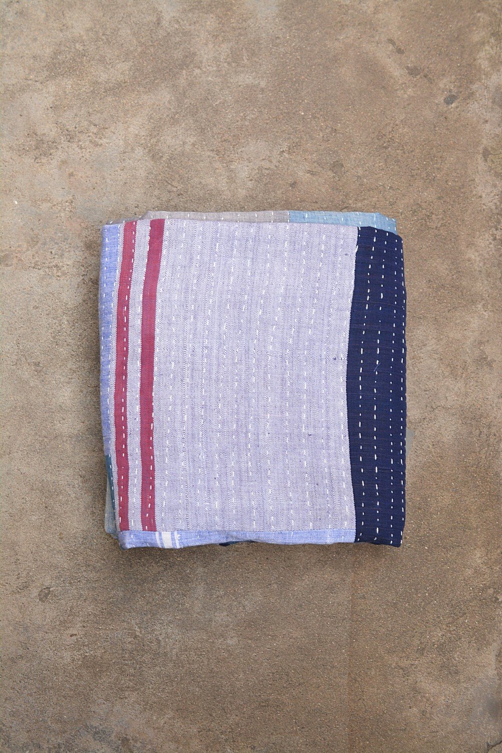 Quilted Khadi Bedspread - Embrace (61” x 88”) - metaphorracha