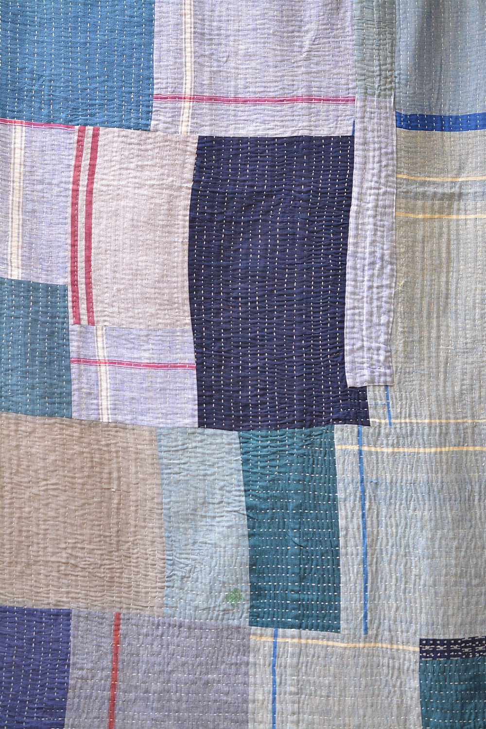 Quilted Khadi Bedspread - Embrace (61” x 88”) - metaphorracha