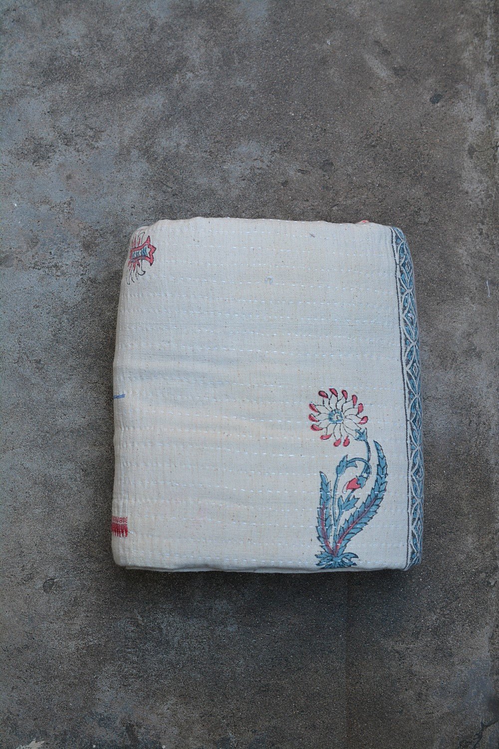 Quilted Khadi Bedspread - Loomet (92” x 109”) - metaphorracha