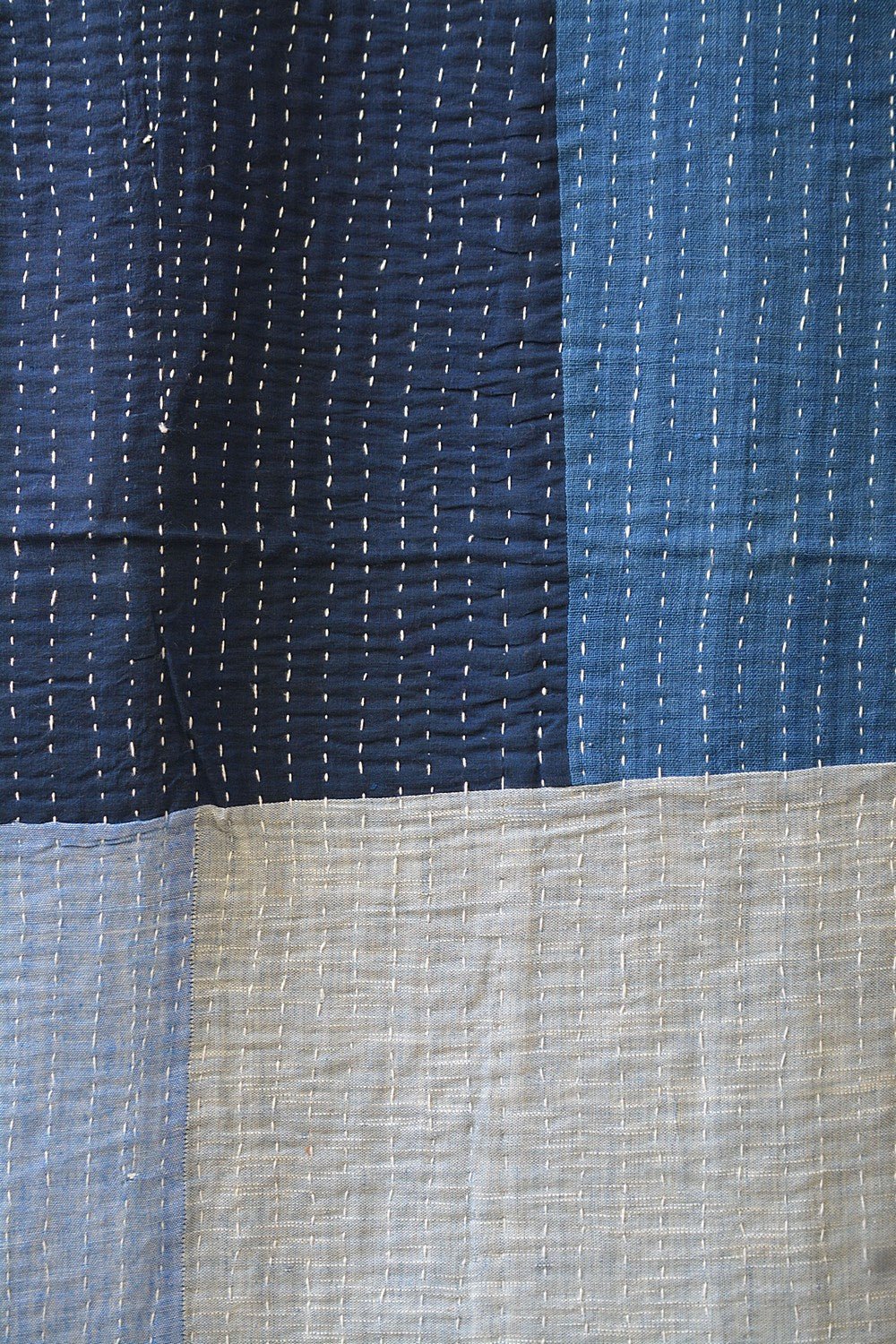 Quilted Khadi Bedspread - Lull (63” x 88”) - metaphorracha