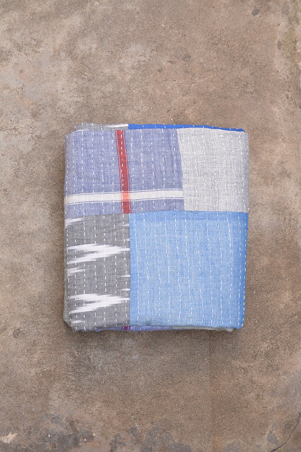 Quilted Khadi Bedspread - Lull (63” x 88”) - metaphorracha