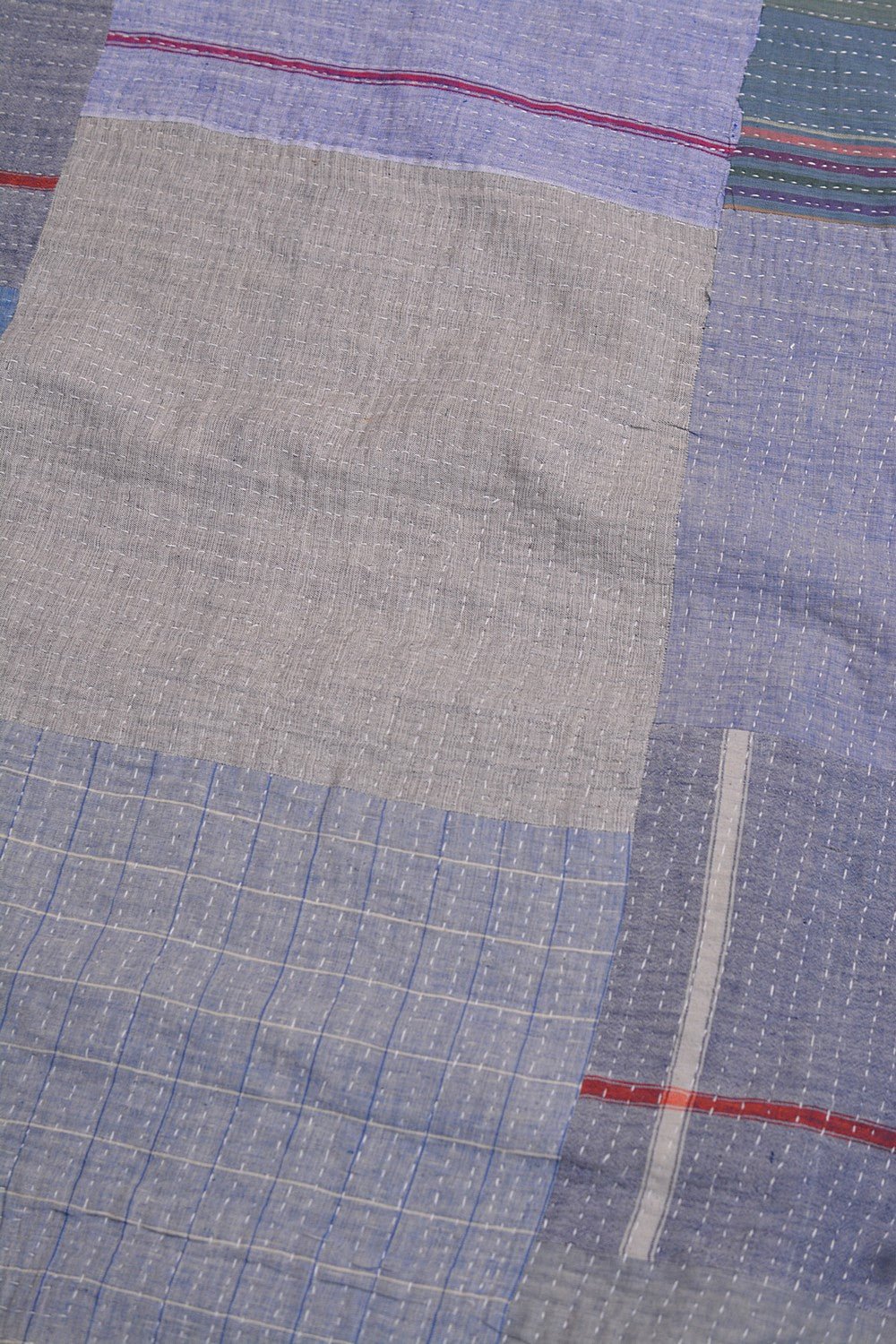 Quilted Khadi Bedspread - Lull (63” x 88”) - metaphorracha