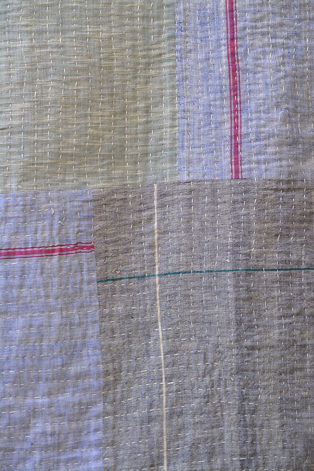 Quilted Khadi Bedspread - Lull (63” x 88”) - metaphorracha