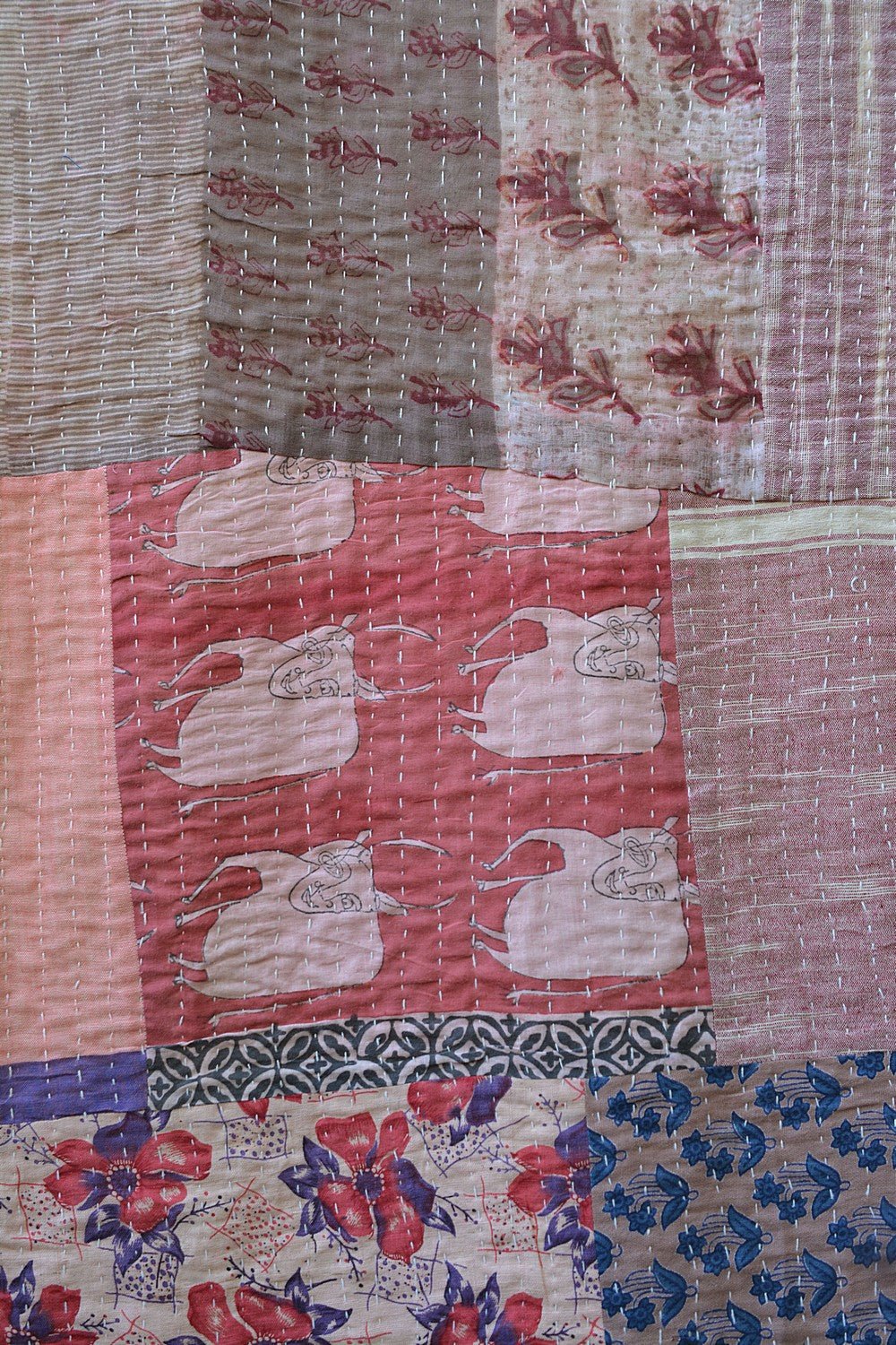 Quilted Khadi Bedspread - Nest (90” x 108”) - metaphorracha