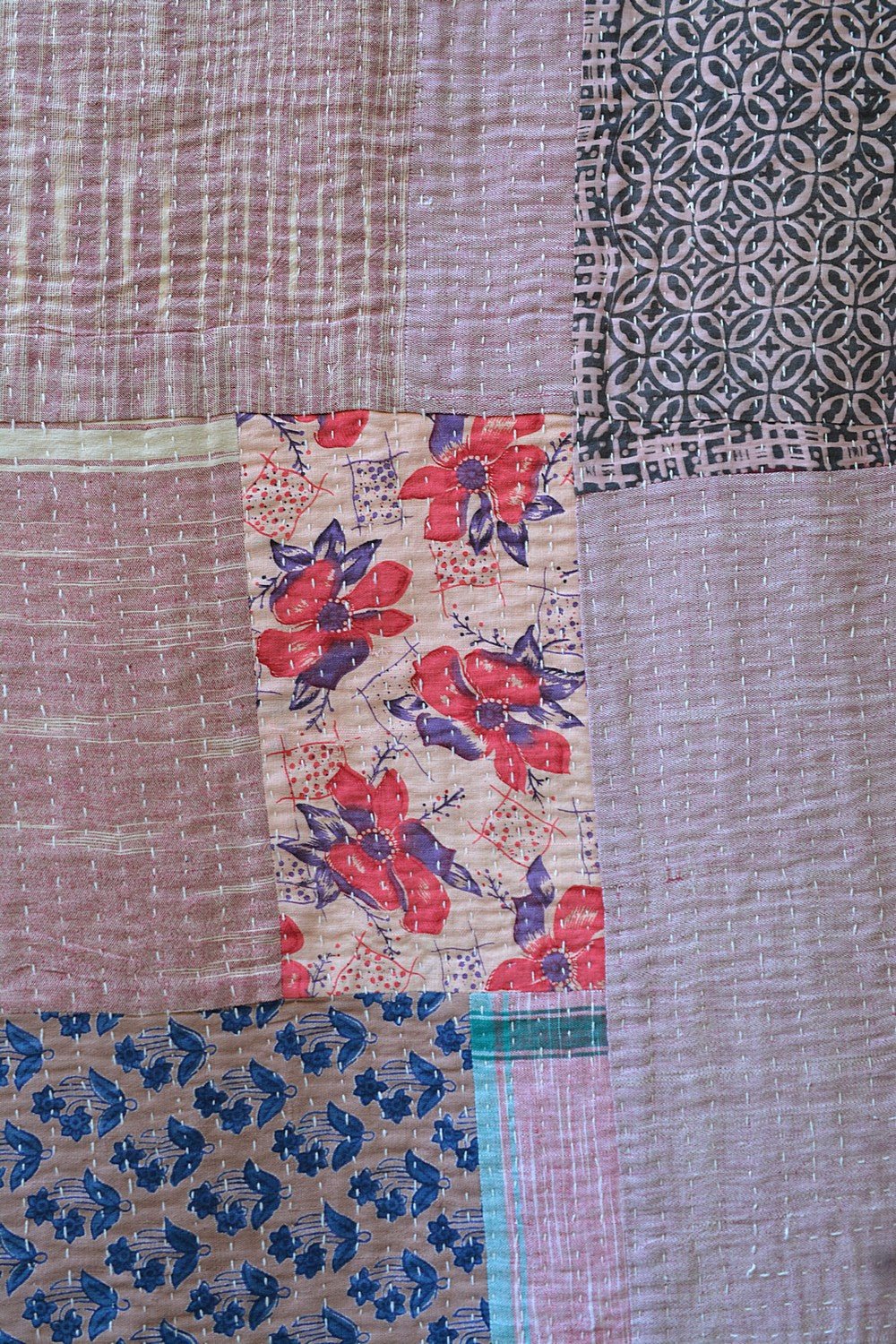 Quilted Khadi Bedspread - Nest (90” x 108”) - metaphorracha