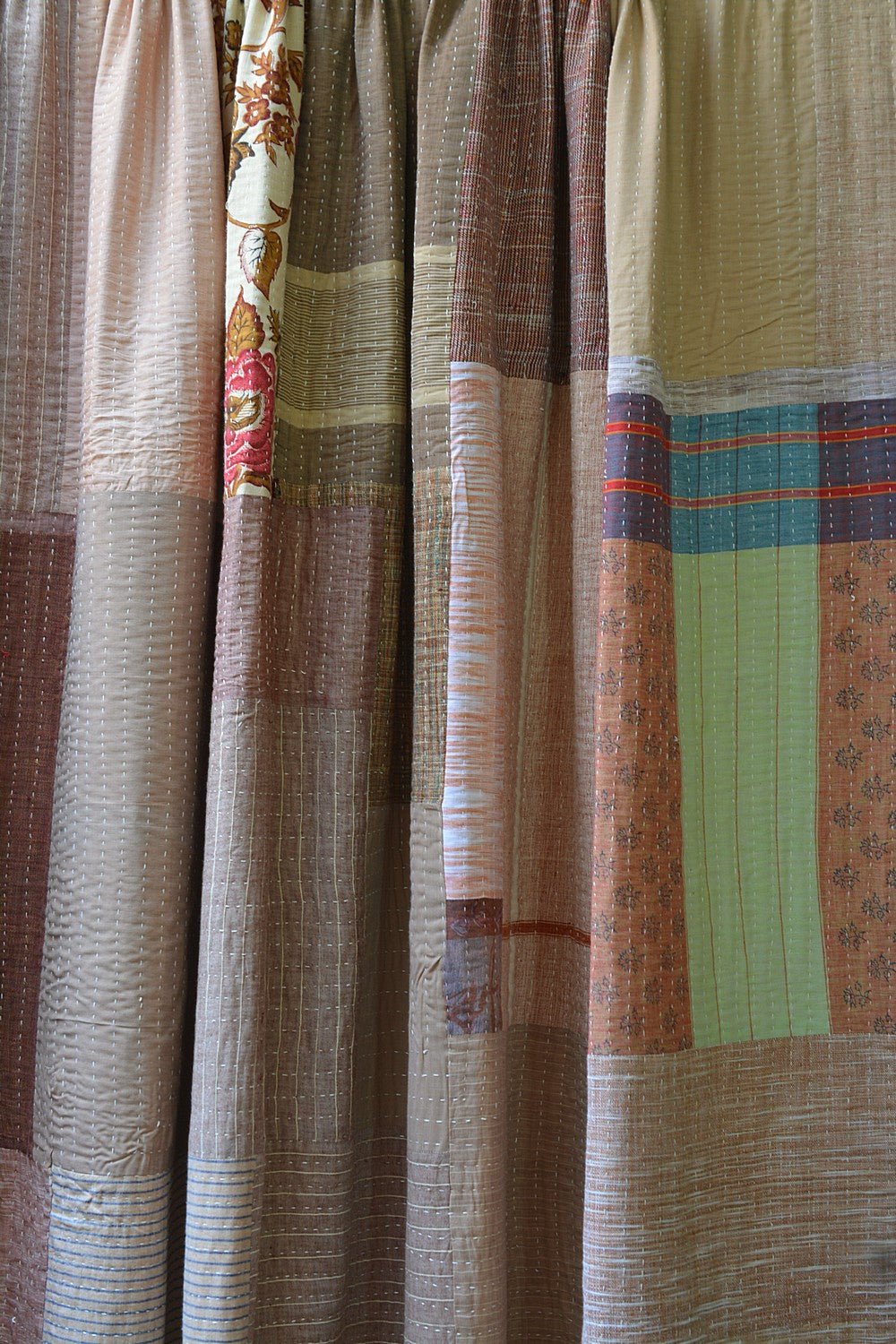 Quilted Khadi Bedspread - Nest (90” x 109”) - metaphorracha