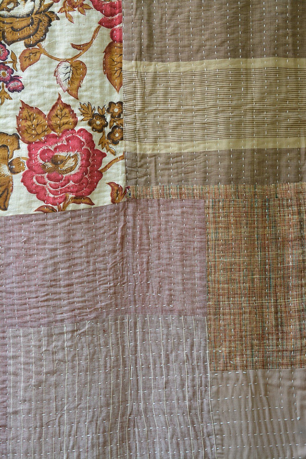 Quilted Khadi Bedspread - Nest (90” x 109”) - metaphorracha