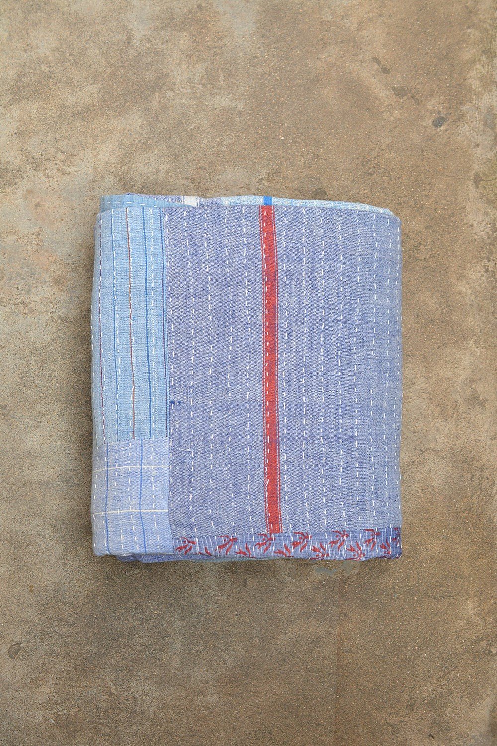 Quilted Khadi Bedspread - Quilta (61” x 90”) - metaphorracha