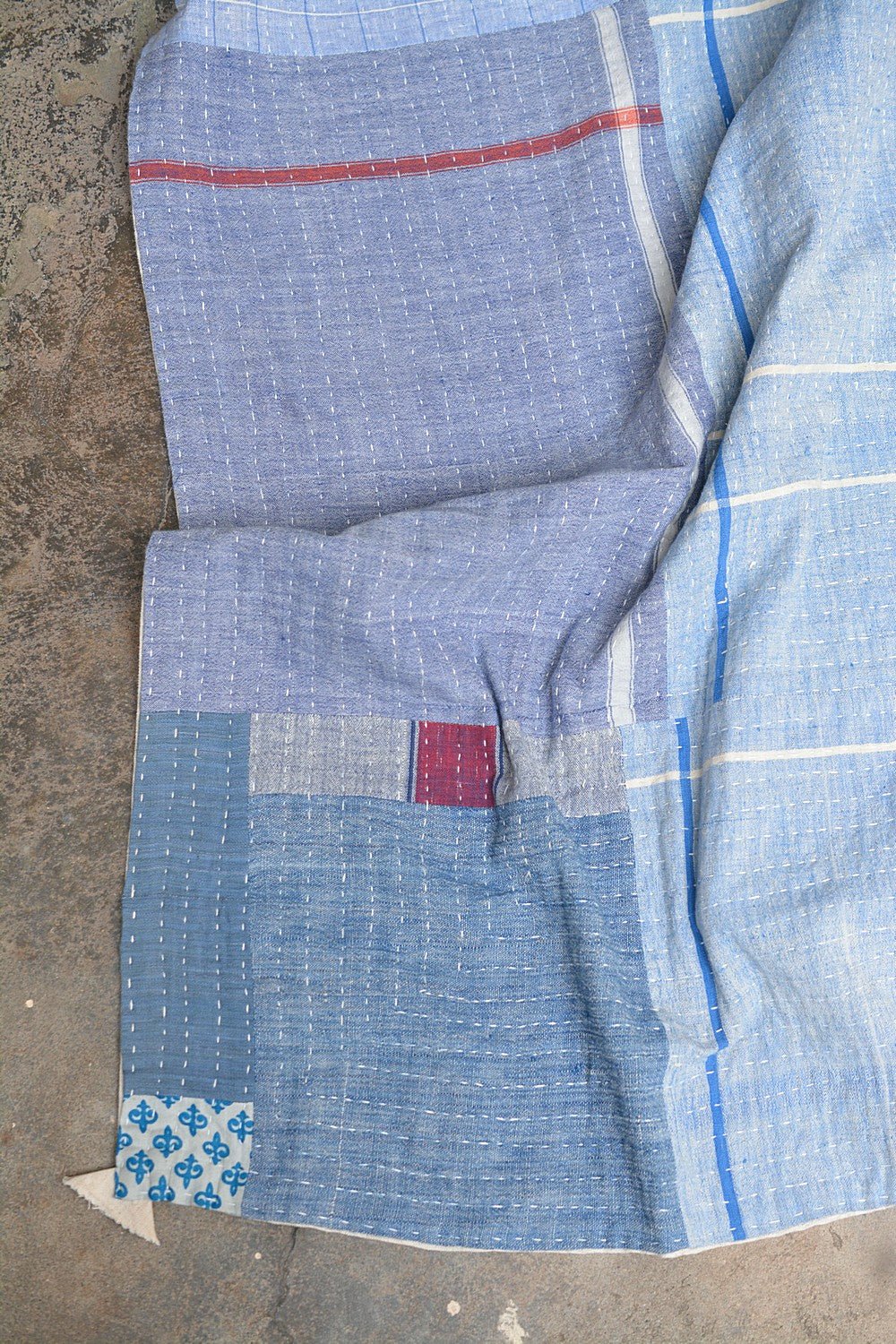 Quilted Khadi Bedspread - Quilta (61” x 90”) - metaphorracha