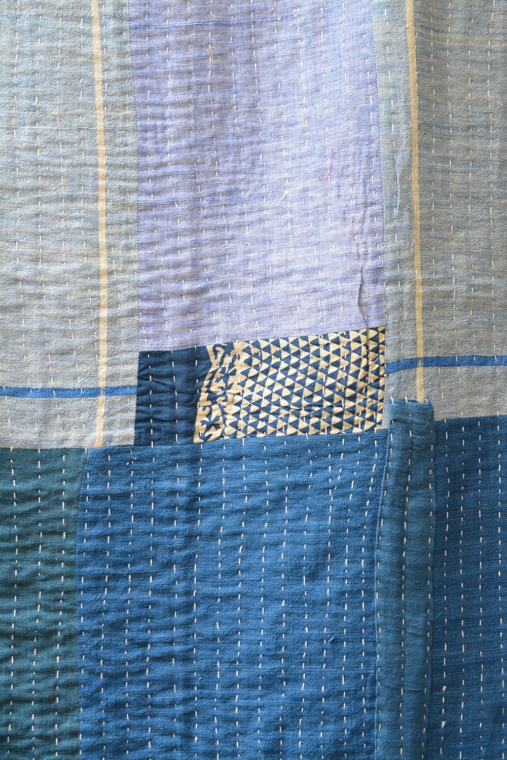 Quilted Khadi Bedspread - Quilta (61” x 90”) - metaphorracha
