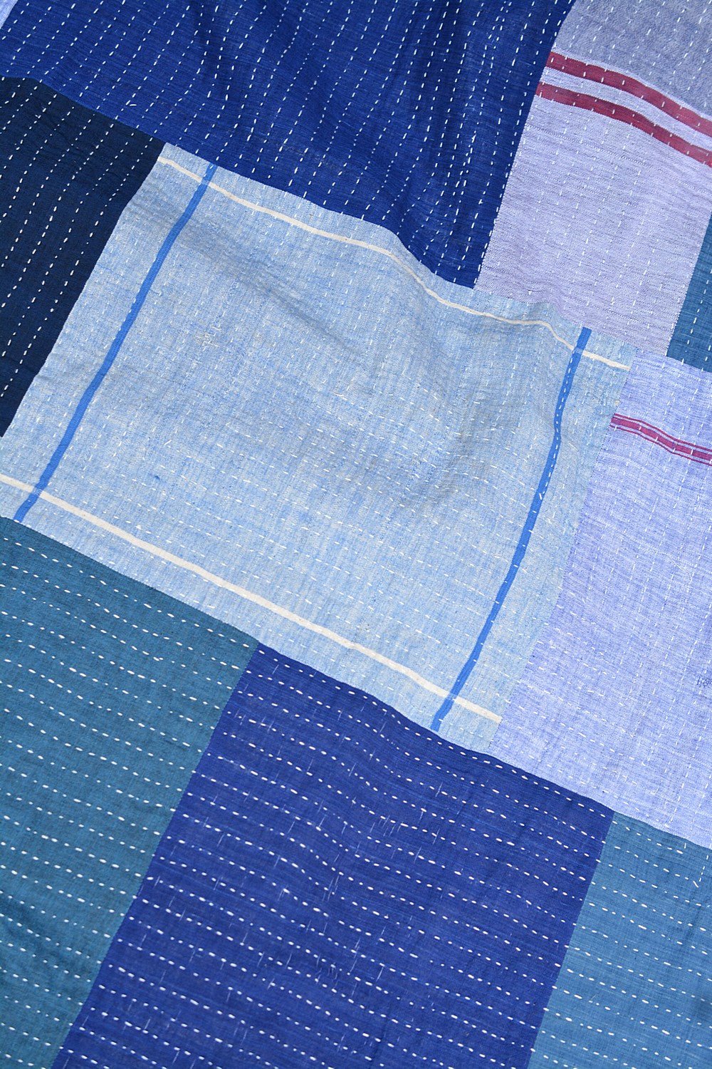 Quilted Khadi Bedspread - Shelter (62” x 90”) - metaphorracha