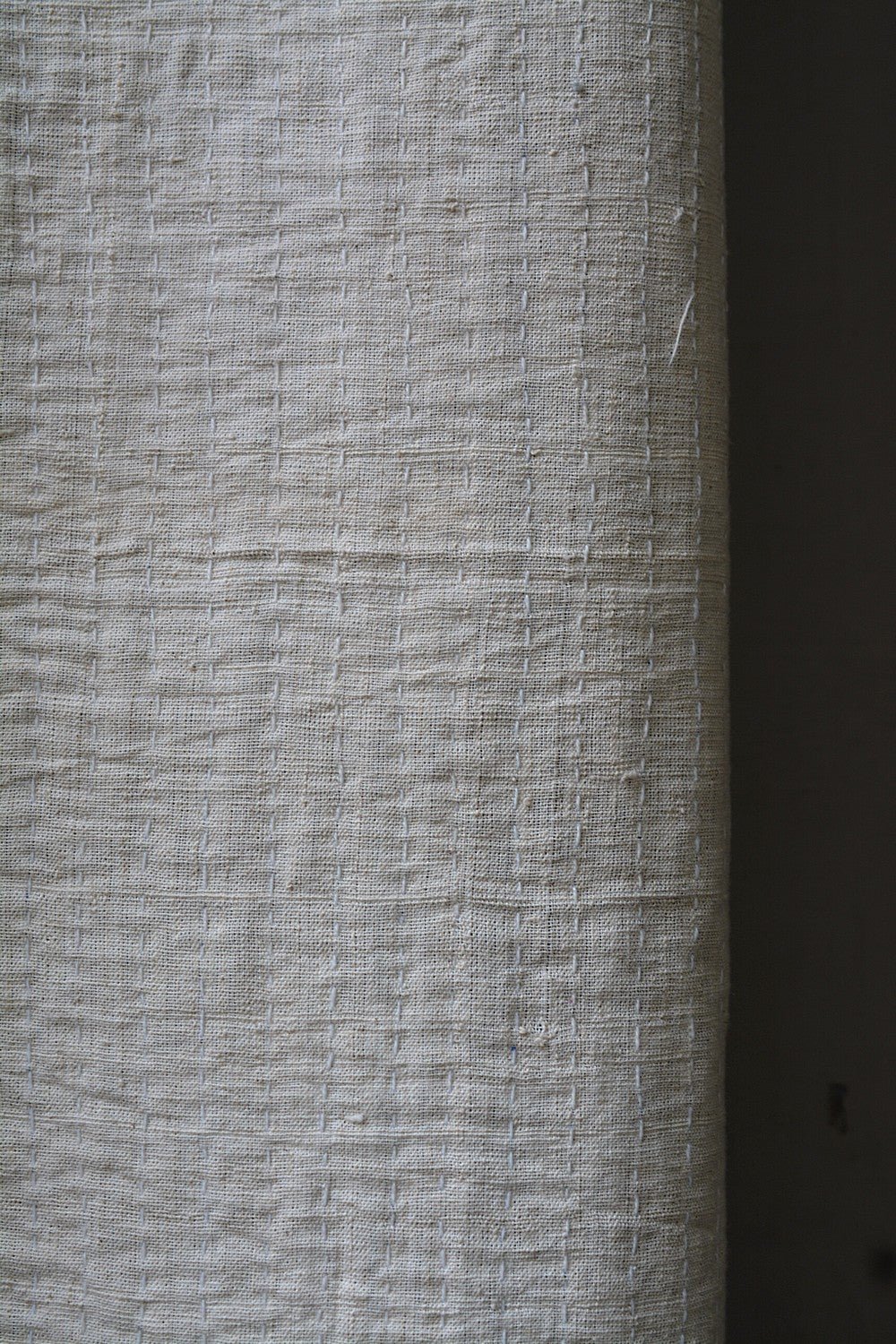 Quilted Khadi Bedspread - Shelter (62” x 90”) - metaphorracha