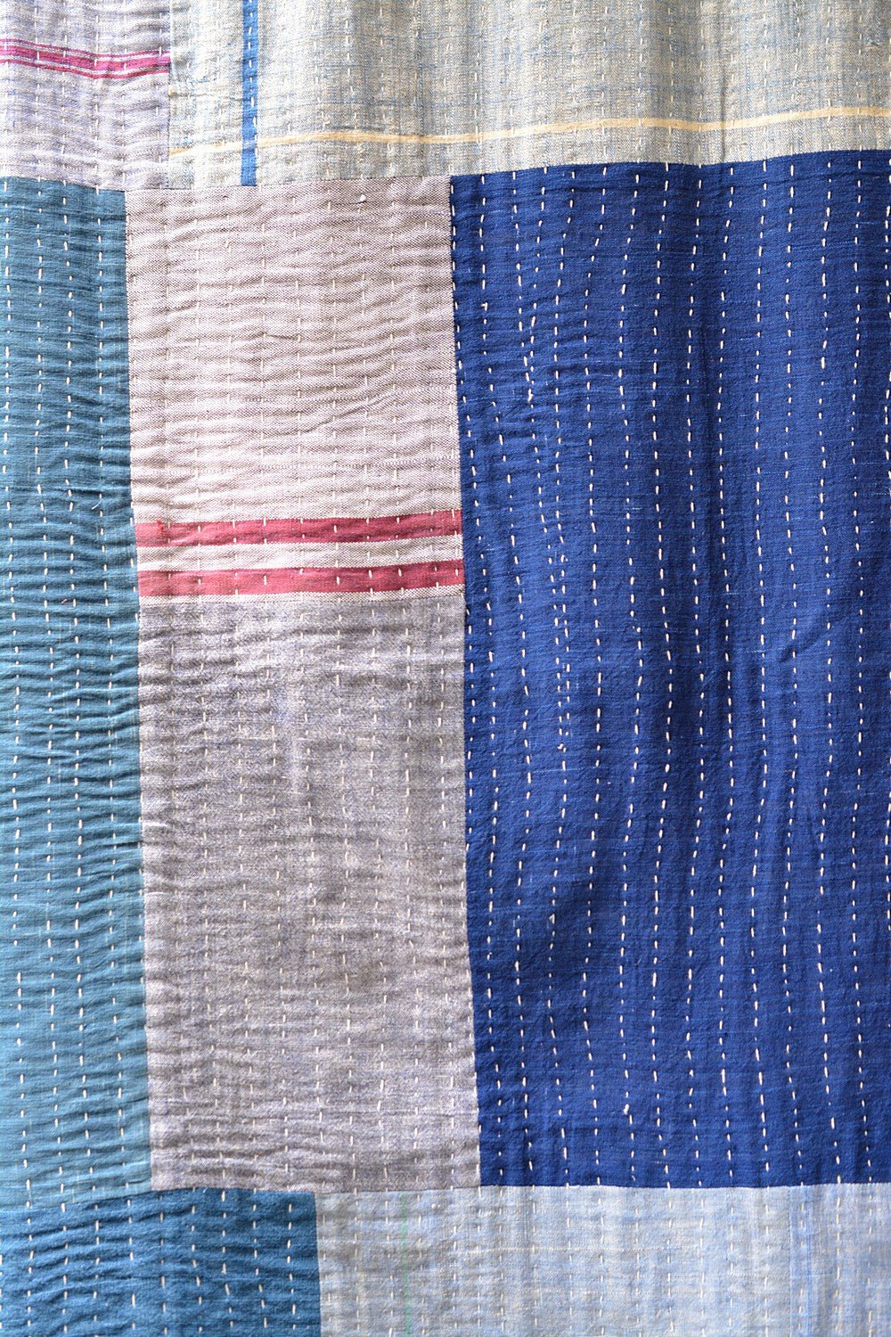 Quilted Khadi Bedspread - Shelter (62” x 90”) - metaphorracha