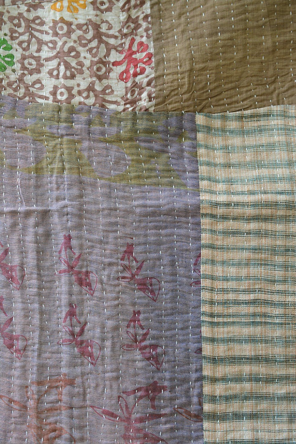 Quilted Khadi Bedspread - Snugglet (61” x 88”) - metaphorracha