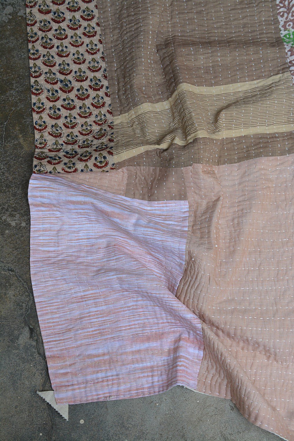 Quilted Khadi Bedspread - Snugglet (61” x 88”) - metaphorracha