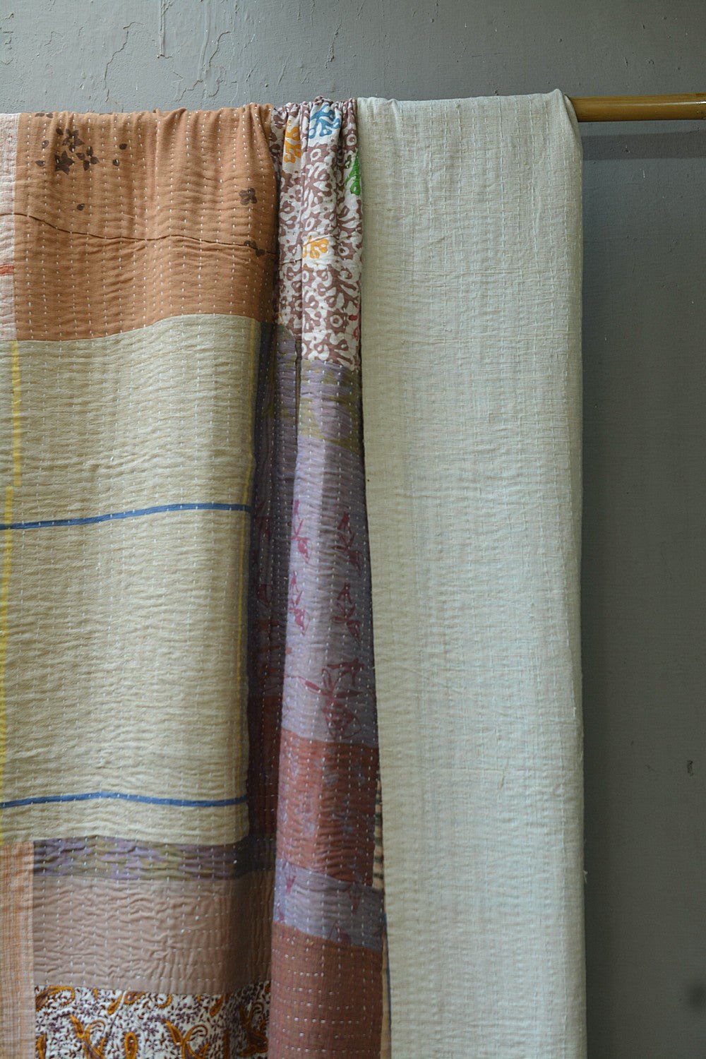 Quilted Khadi Bedspread - Snugglet (61” x 88”) - metaphorracha