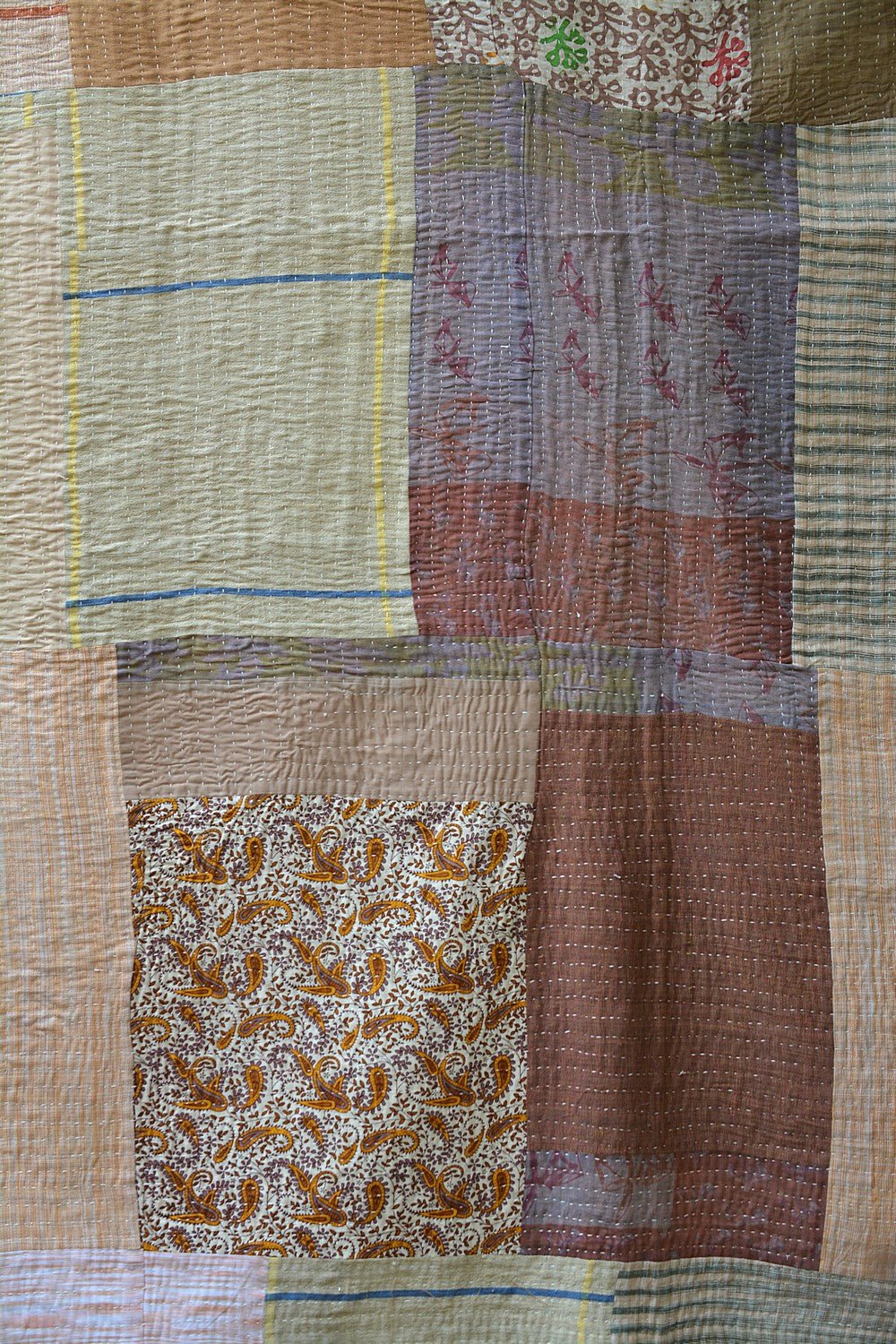 Quilted Khadi Bedspread - Snugglet (61” x 88”) - metaphorracha