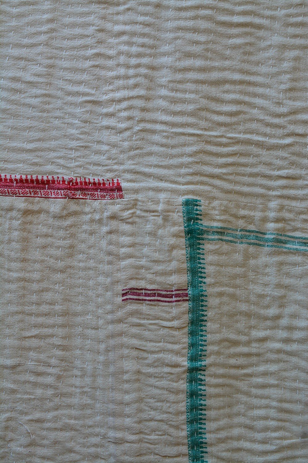 Quilted Khadi Bedspread - Solace (62” x 90”) - metaphorracha