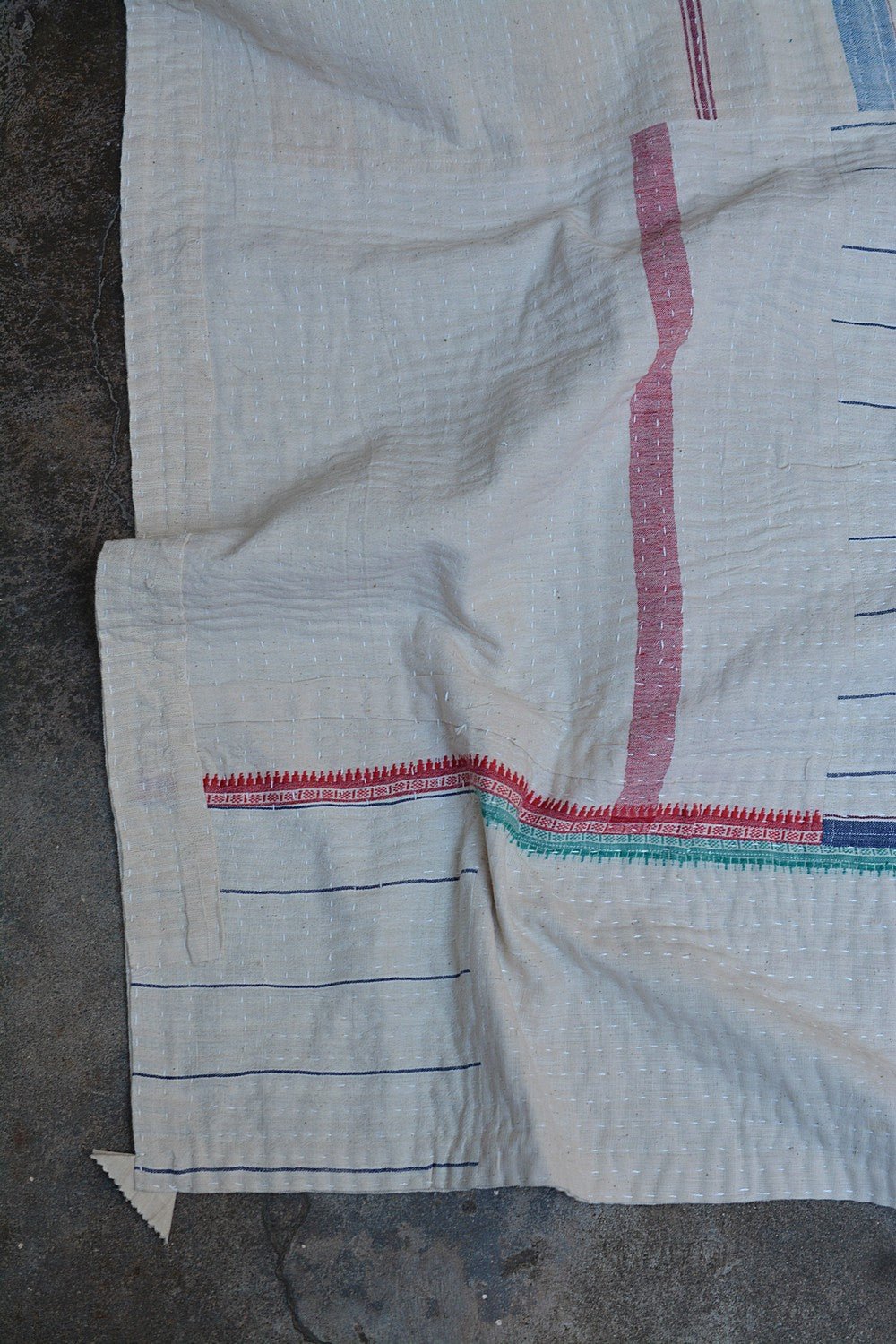 Quilted Khadi Bedspread - Solace (62” x 90”) - metaphorracha