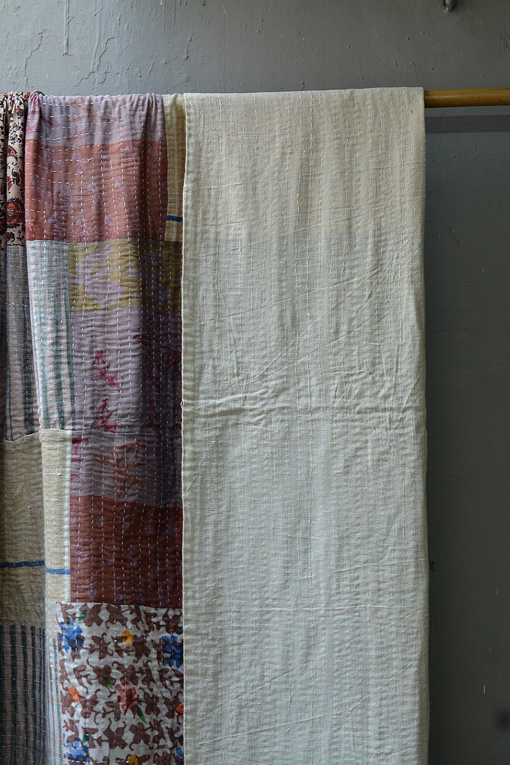 Quilted Khadi Bedspread - Spreadra (90” x 110”) - metaphorracha