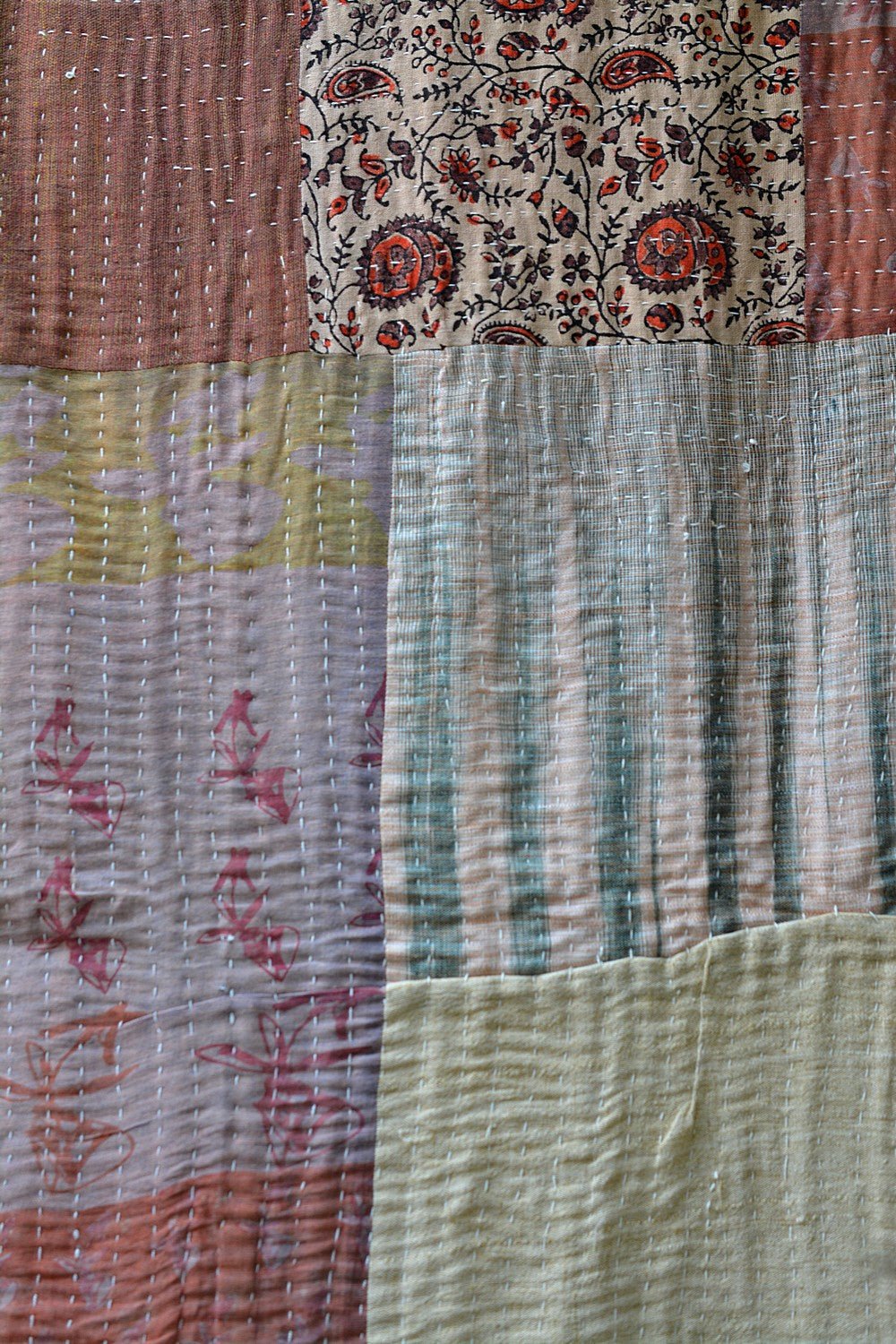 Quilted Khadi Bedspread - Spreadra (90” x 110”) - metaphorracha