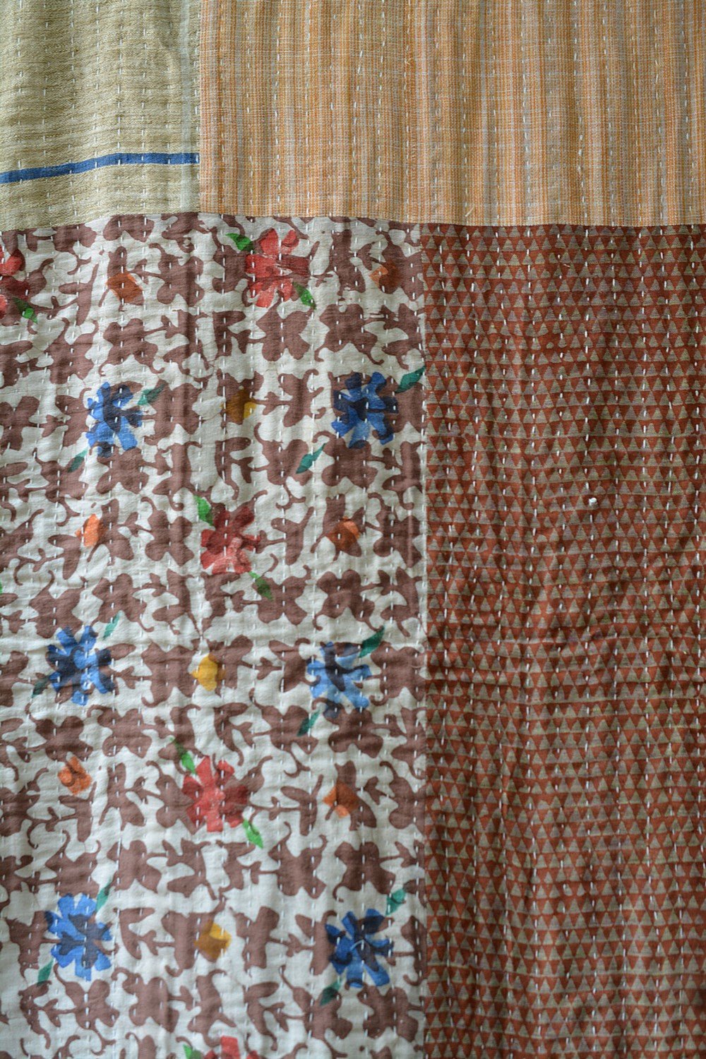 Quilted Khadi Bedspread - Spreadra (90” x 110”) - metaphorracha